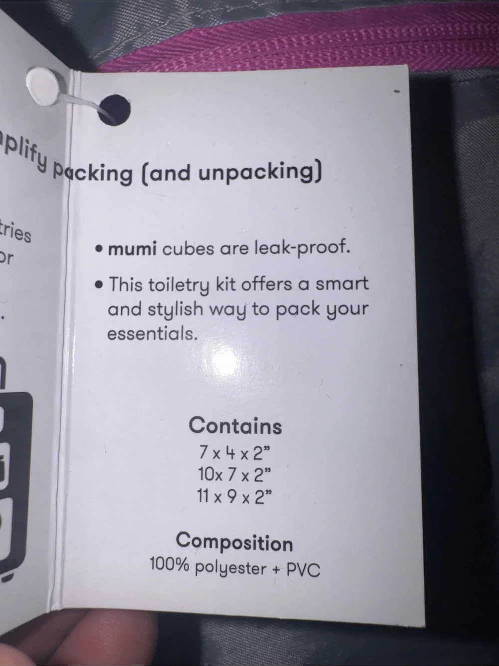 Mumi Silver Packing Hangable Cube C1.B.1R